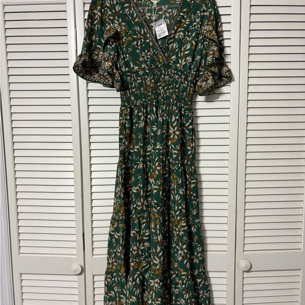 Max Studio Green Floral Maxi Dress